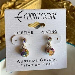 Genuine crystals titanium post